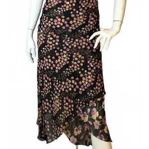 NEW NOTIZIE women's short sleeve floral print dress in black floral